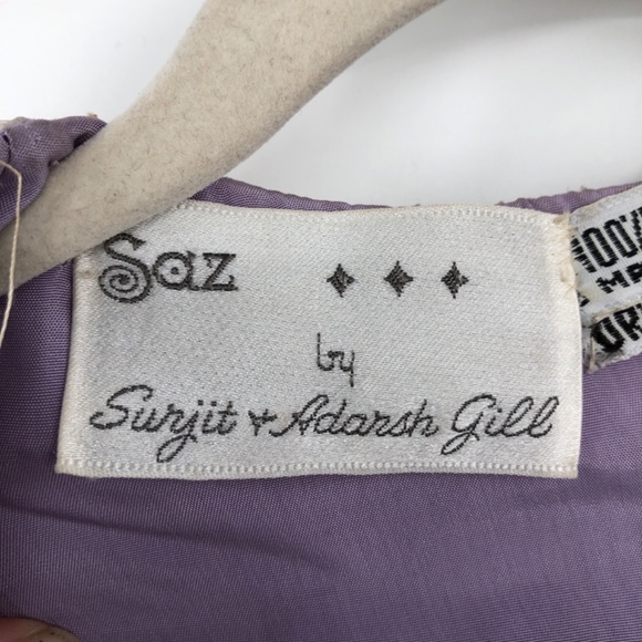 Saz Silk Sequin Jacket Pastel Colors Disco Stripes Pink Purple Blue - Picture 7 of 12